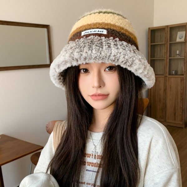 Autumn And Winter Dopamine Knitted Wool Cap Women's Warm Korean Style - Image 3