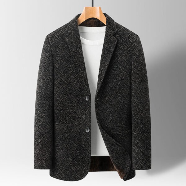 Chenille Casual Simple Suit Jacket For Men - Image 6