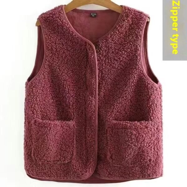 Plus-sized Plus Size Fleece Vest Plump Girls - Image 5