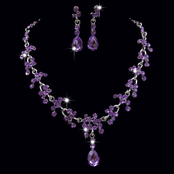 Europe and the United States foreign trade new bride, wedding jewelry, earrings, necklace set, wedding jewelry accessories, fast selling explosion female - Image 4