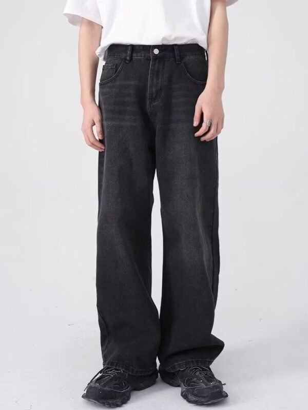 Gray Plus Size Loose Straight Pants - Image 6
