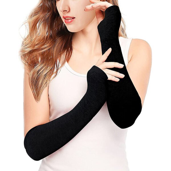 Fingerless Oversleeve Dark Lolita Striped Cross Long Cosplay Oversleeve Sheath - Image 8