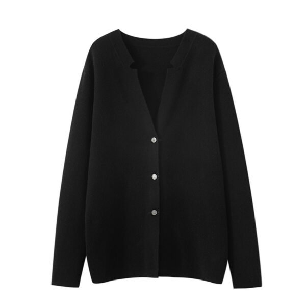 Wool Cardigan Men's Stand Collar Solid Color - Image 7