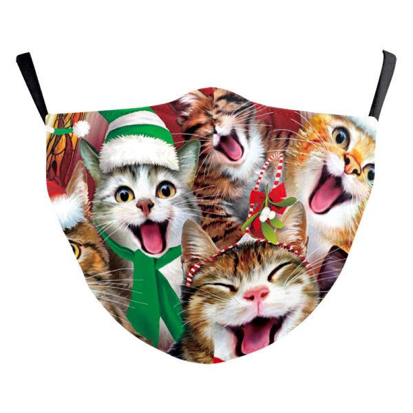 Christmas Funny Digital Printing Double-layer Dust Mask - Image 4
