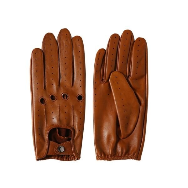 Breathable Single Layer Authentic Leather Sheepskin Fitness Gloves - Image 9
