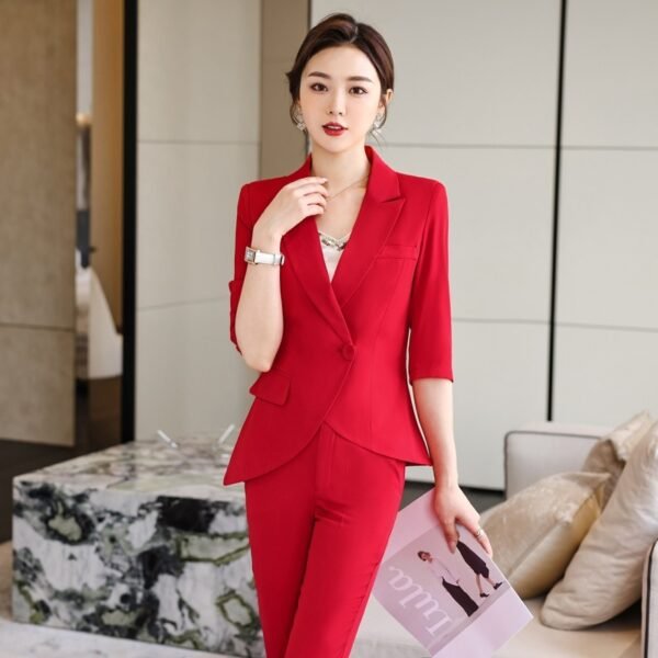 White Collar Fashion Small Suit Half Sleeve - Image 2