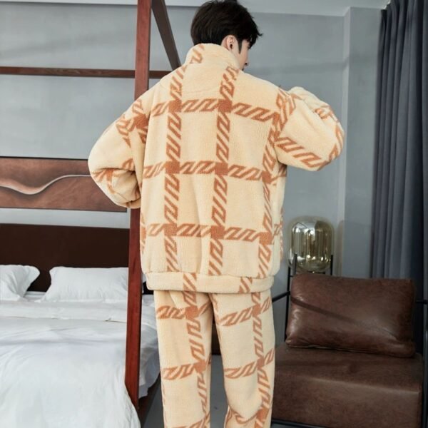 Men's Zipper Pajamas Winter Thickened - Image 5