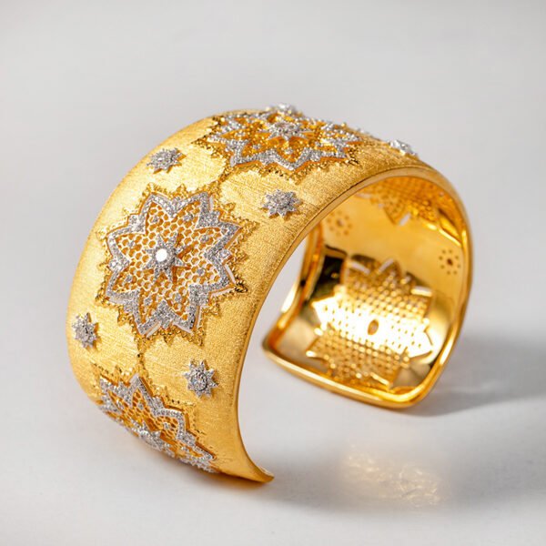 S925 Silver Gold-plated Zirconium Hollow Fine To Retro And Elegant - Image 5