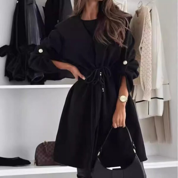 Casual Long Sleeve Fall Winter Coat - Image 3