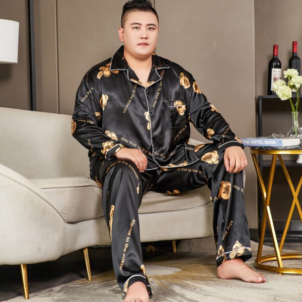 Cut Flower Fat Men's Pajamas Extra Ice Silk - Image 8