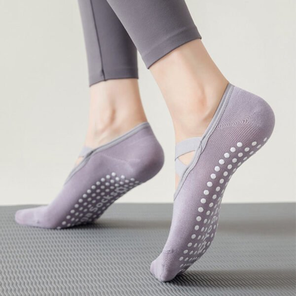 3 Pairs Yoga Socks For Women Non-Slip Grips Straps For Added Balance And Stability Ideal For Pilates Pure Barre Ballet Dance Barefoot Workout - Image 6