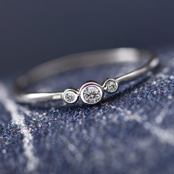 Three diamond copper zircon joint rings - Image 5