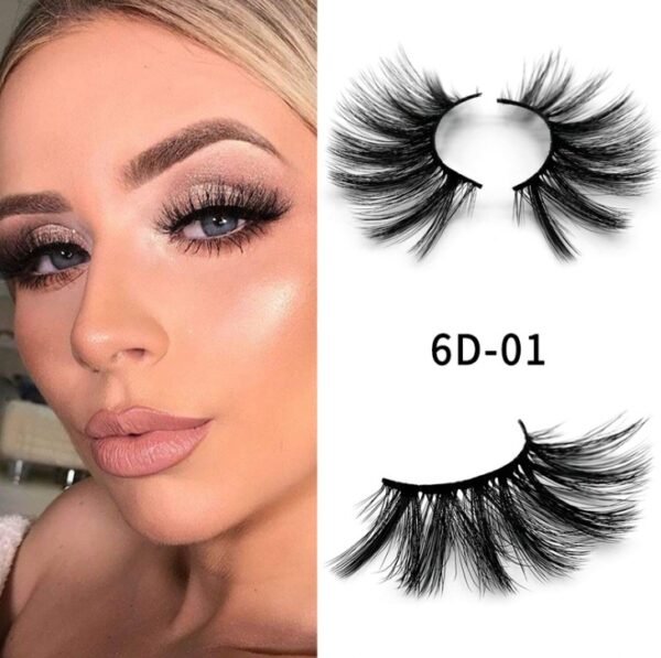 Nethong 25mm mink false eye lashes 6D three-dimensional messy cross-eye lashes Europe and the United States cross-border for eye lashes - Image 3