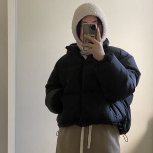 Scarf Hat All-in-one Warm Keeping Plush Bonnet