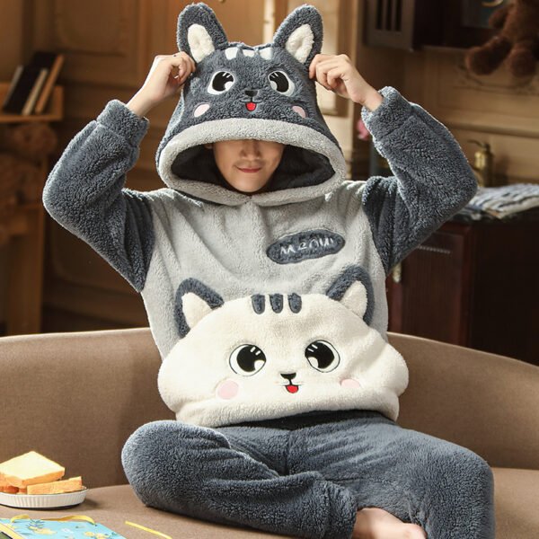Cartoon Girl Pajamas And Home Service Suit - Image 3