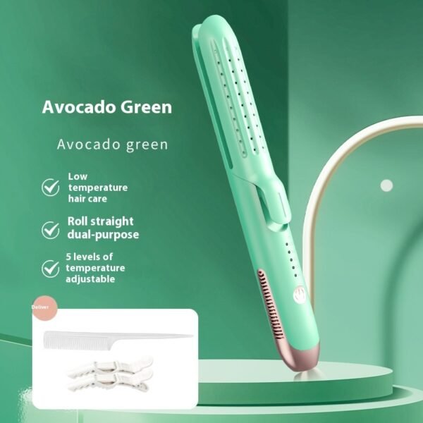 Hair Curler And Straightener Dual-use Hair Straightener Straight White Wind Plastic Curly Hair - Image 7