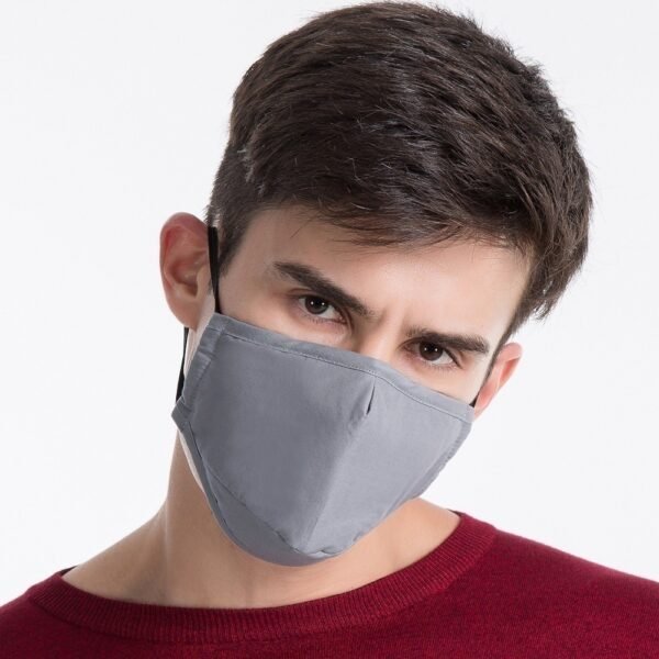 Cotton Pure Color Washable Dust-proof Warmth Mask - Image 5