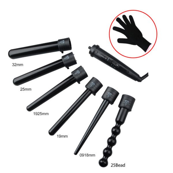 Hair Curler Hair Curler For Curling Or Straightening Multi-function LED Multi-gear Temperature Adjustment 6 In 1 Hair Curler - Image 5