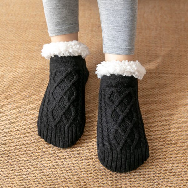 Winter Knitted Plush Floor Socks Home Warm Non-slip Carpet Socks Women - Image 7