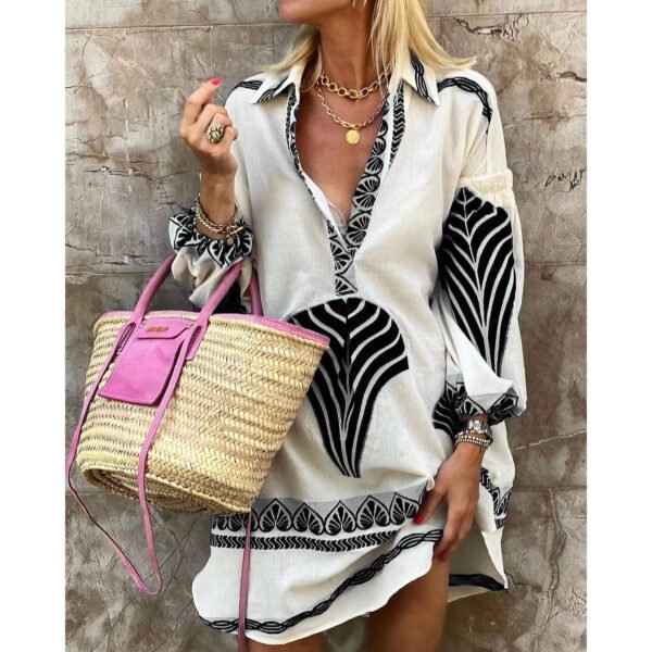 Spring And Summer Leisure Long Shirt - Image 2