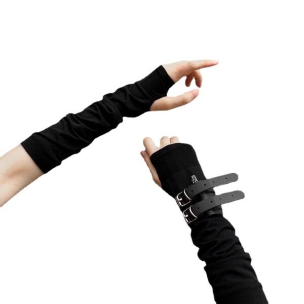 Women's Half Finger Punk Ice Sleeve Sun Protection Oversleeve - Image 4