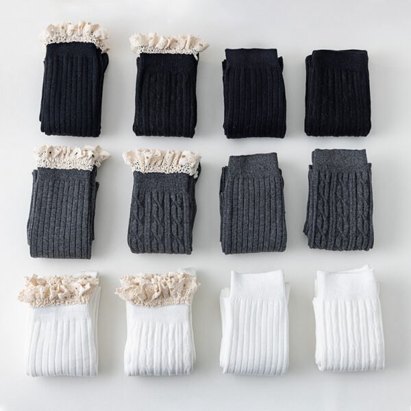 Japanese Lengthened Vertical Bar Twist Stockings - Image 4