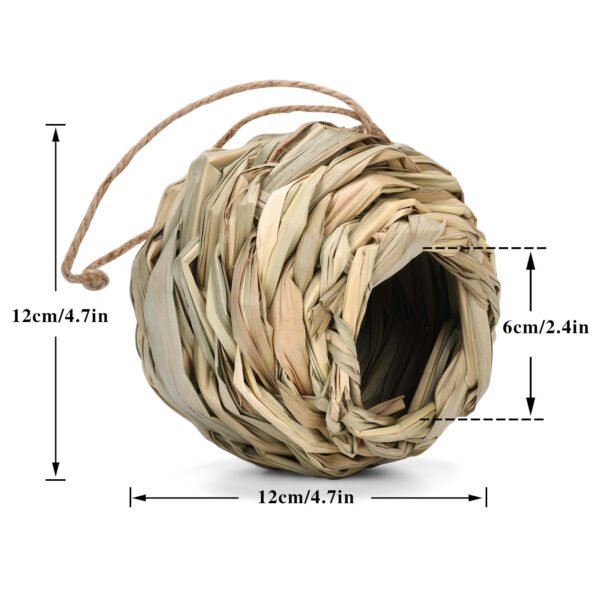 Straw Spherical Round Mouth Outdoor Bird Nest - Image 5