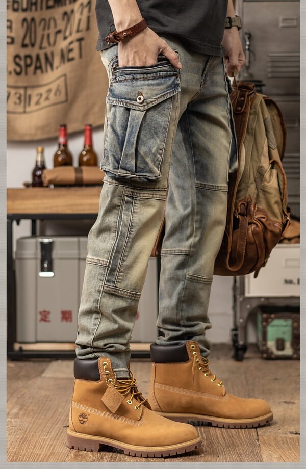 Spring And Autumn Retro Slim Fit Straight Leg Casual Pants - Image 2