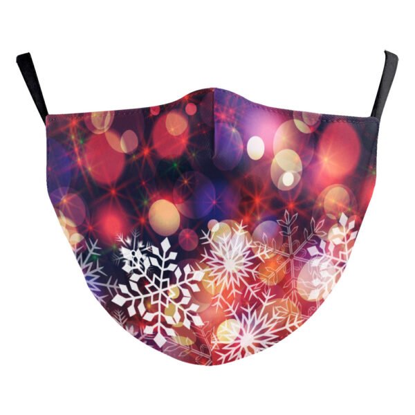 Christmas Beard Digital Printing Face Creative Double-layer Dust Mask - Image 10