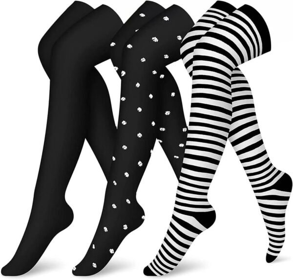 Pattern Gradient Leggings Lengthened Knee Socks - Image 7