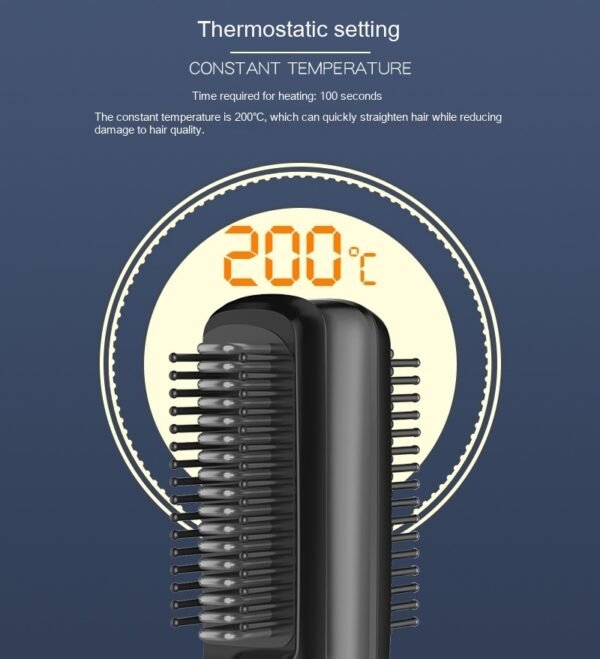Wireless Charging Anion Straight Comb Usb Charging For Curling Or Straightening - Image 6