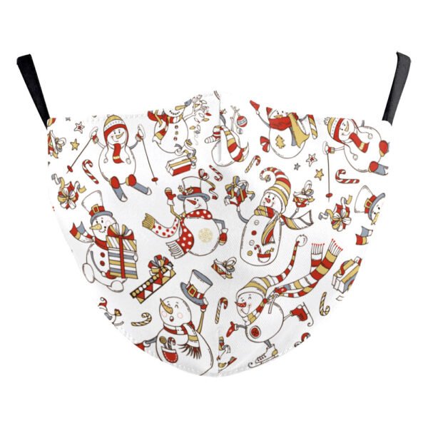 Christmas Snowman Digital Printing Double Layer Dustproof Mask - Image 2