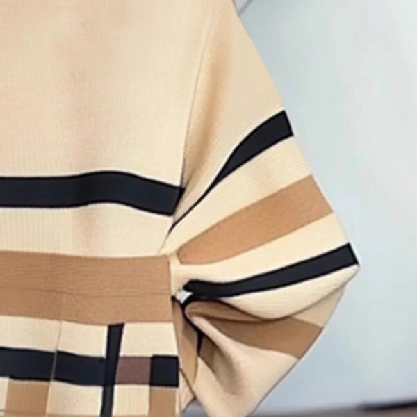 Color-block Crew Neck Women's Pullover Pants Fashion - Image 3