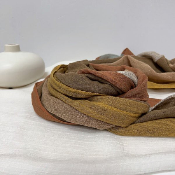 Cotton And Linen Stripes Scarf Soft Neck Scarf Ladies Outing Shawl - Image 3