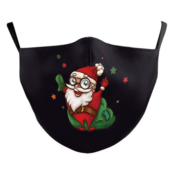 Christmas Snowman Digital Printing Double Layer Dustproof Mask - Image 8