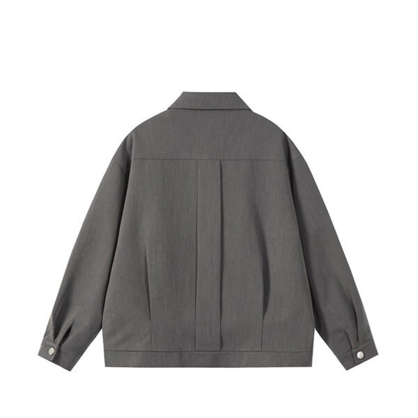 New Versatile Zipper Spring And Autumn Fashion Simple Jacket Coat Japanese Black - Image 5