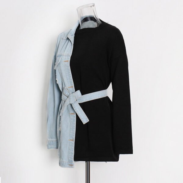 New Fashion Stitching Contrast Color Casual jacket - Image 3