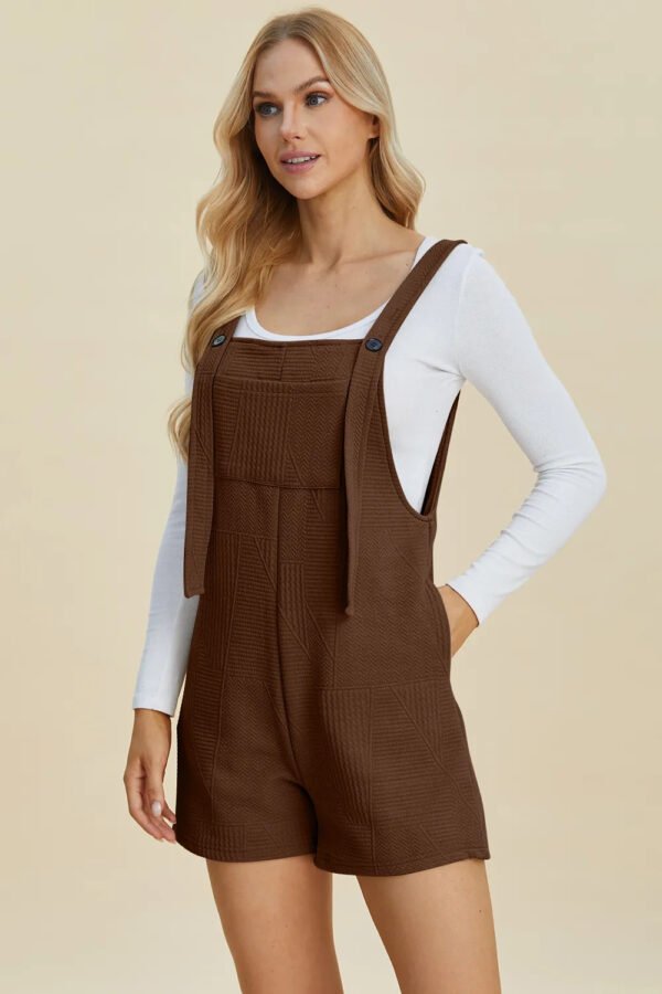 Double Take Full Size Texture Sleeveless Romper - Image 9