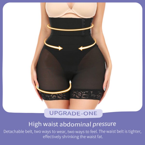 Plus Size Bodybuilding Buckle Strap Tight Waist Abdominal Pants - Image 2