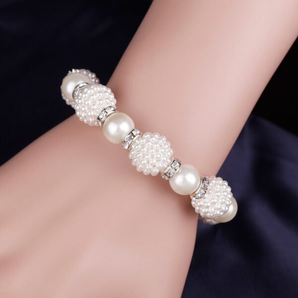 The Bride Wedding Earrings Necklace Three Piece Suit Danbi Pearl Necklace Jewelry. - Image 3