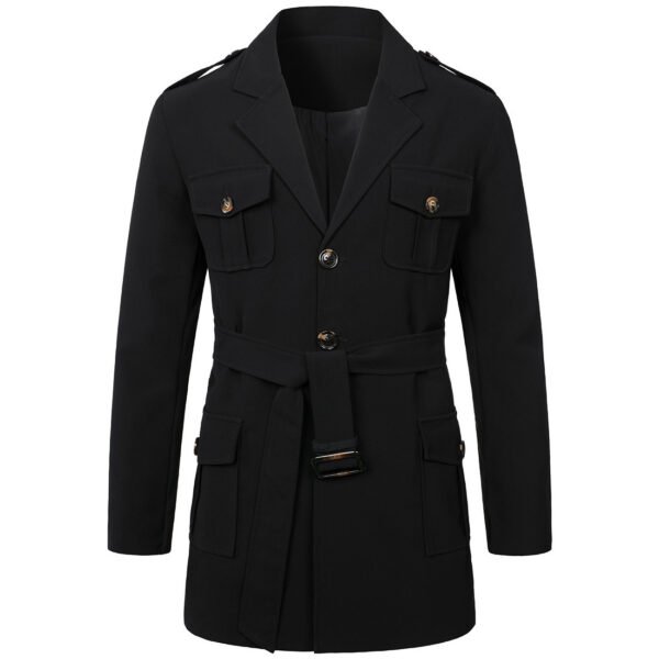 Men's Hunting Clothes Medium Length Men's Casual Suit Trench Coat - Image 2