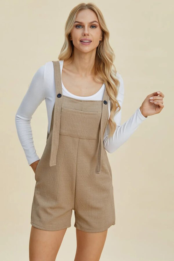 Double Take Full Size Texture Sleeveless Romper - Image 7