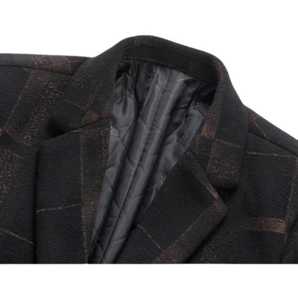 Men's Mid-length Slim Woolen Woolen Coat - Image 4