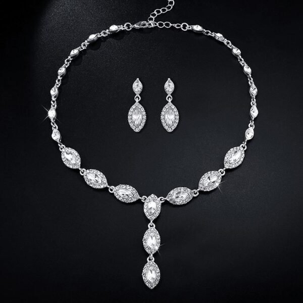 The Bride Jewelry Jewelry Suite Earrings Photography Evening Party And Two Sets Of Nkn51 Zircon Earrings Necklace - Image 5
