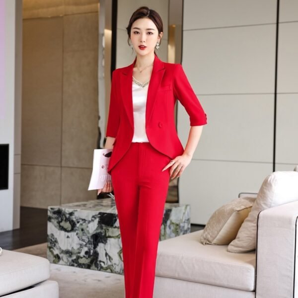 White Collar Fashion Small Suit Half Sleeve - Image 3