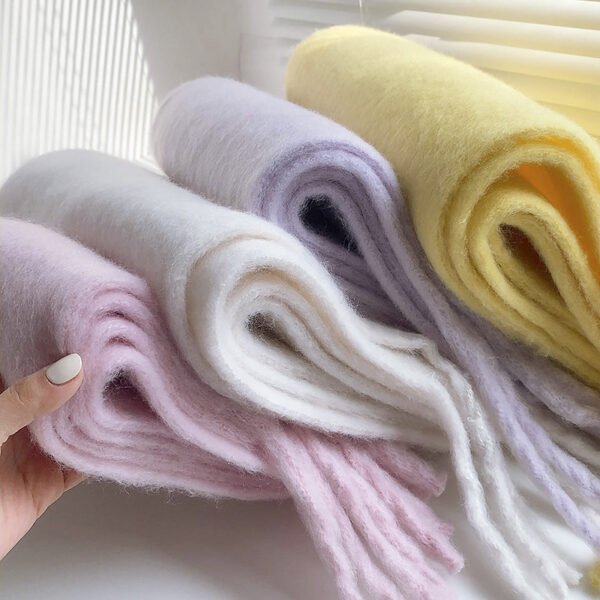 Thickened Plus-sized Macaron Color Warm All-matching Shawl - Image 3