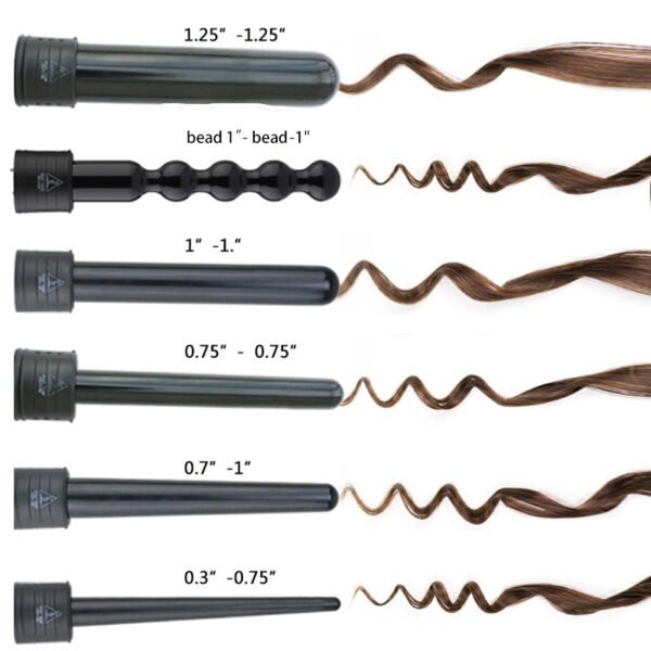 Hair Curler Hair Curler For Curling Or Straightening Multi-function LED Multi-gear Temperature Adjustment 6 In 1 Hair Curler - Image 2