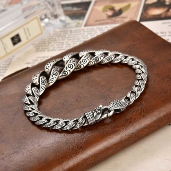 Domineering Retro Double Chinese Dragon Heads Bracelet - Image 7