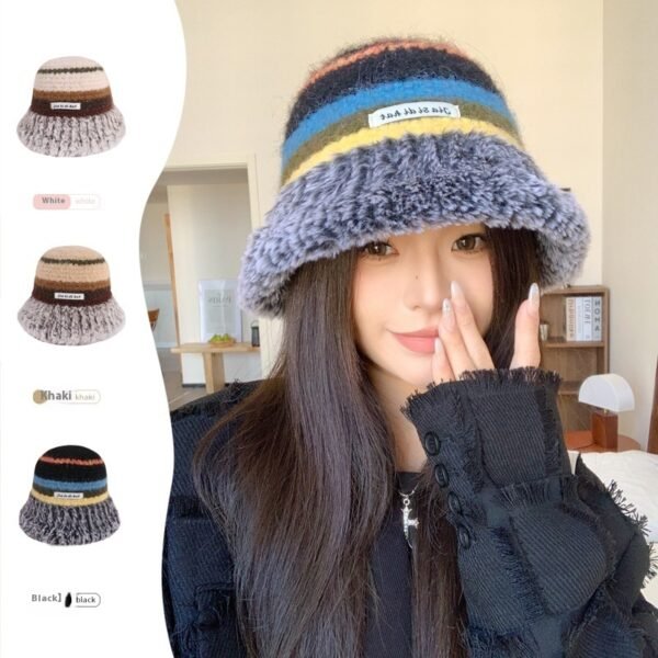 Autumn And Winter Dopamine Knitted Wool Cap Women's Warm Korean Style - Image 2
