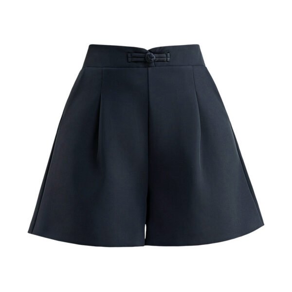 Buckle High Waisted Casual Wide Leg Shorts - Image 5